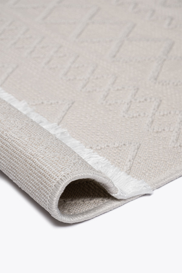 Simba SM01 White Modern Sisal Halı görsel 3