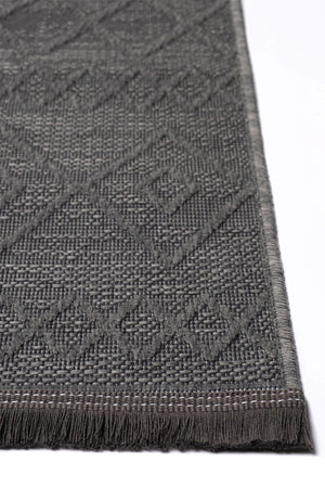 Simba SM01 Anthracite Modern Sisal Halı görsel 4