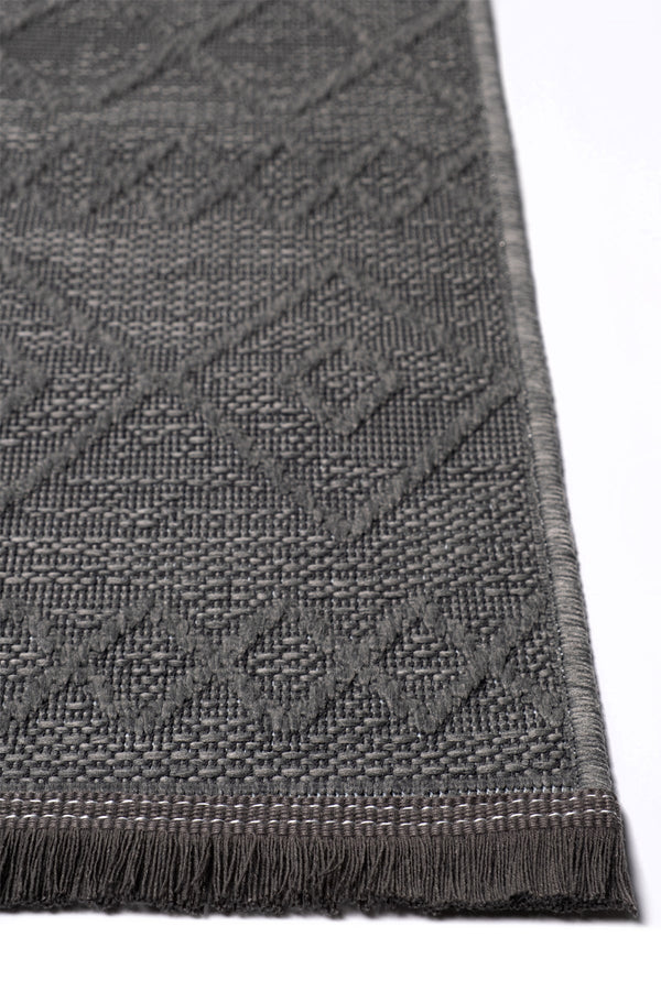 Simba SM01 Anthracite Modern Sisal Halı görsel 4