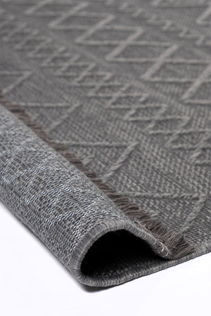 Simba SM01 Anthracite Modern Sisal Halı görsel 3