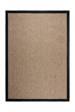 Judy JD03 Sand Pamuk Bordür 10 Black Salon Koridor Mutfak Sisal Halı görsel 2
