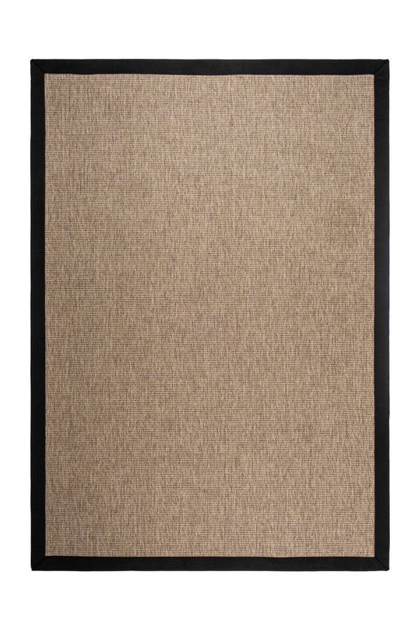 Judy JD03 Sand Pamuk Bordür 10 Black Salon Koridor Mutfak Sisal Halı görsel 2