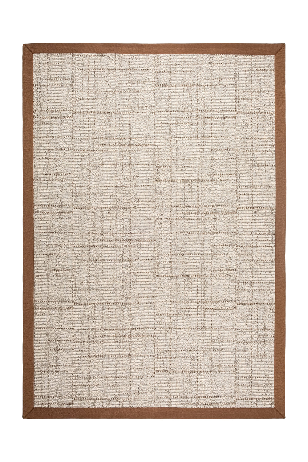Look LK01 Cream Pamuk Bordür 04 Dark Beige Salon Koridor Mutfak Sisal Halı görsel 1