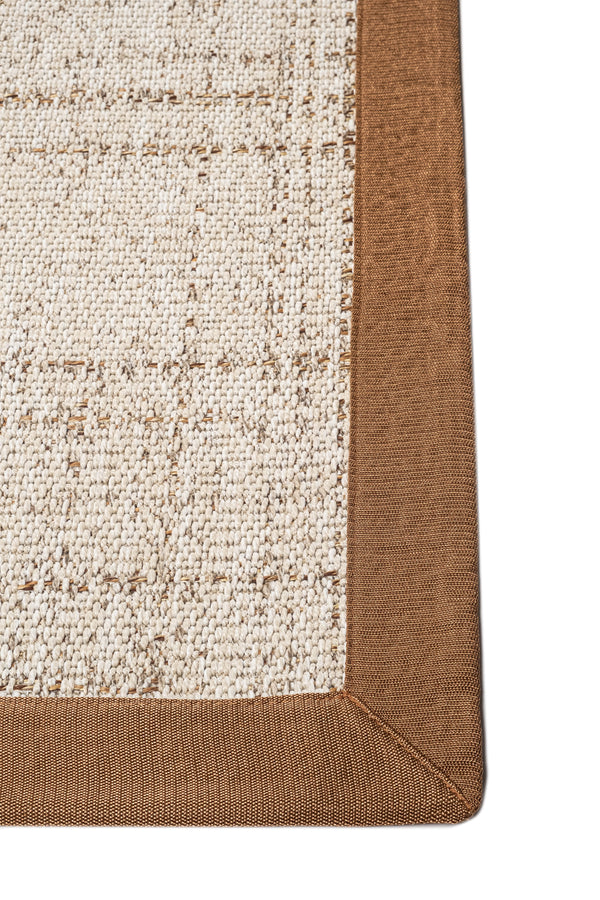 Look LK01 Cream Pamuk Bordür 04 Dark Beige Salon Koridor Mutfak Sisal Halı görsel 3