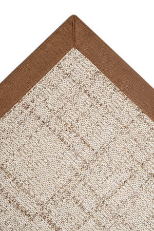 Look LK01 Cream Pamuk Bordür 04 Dark Beige Salon Koridor Mutfak Sisal Halı görsel 4