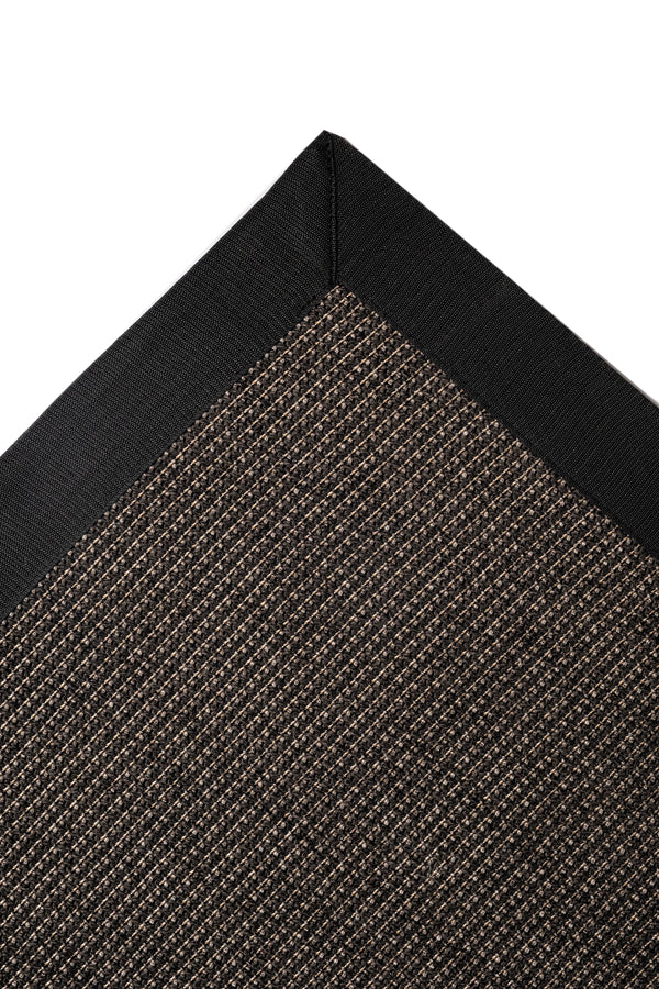 Suit SU04 Anthracite Pamuk Bordür 10 Black Salon Koridor Mutfak Sisal Halı görsel 3