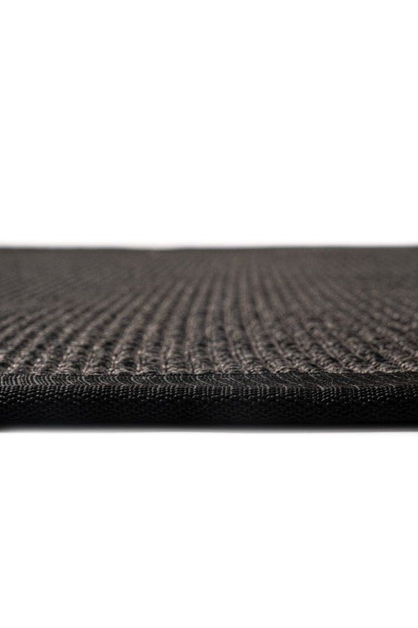 Suit SU04 Anthracite Pamuk Bordür 10 Black Salon Koridor Mutfak Sisal Halı görsel 7