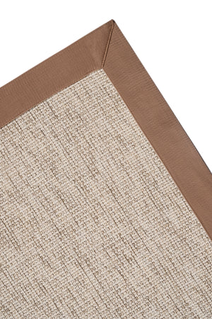 Judy JD01 Cream Pamuk Bordür 05 Light Brown Salon Koridor Mutfak Sisal Halı görsel 3