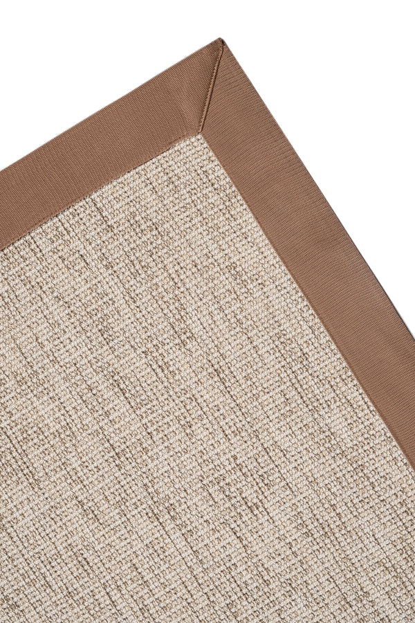 Judy JD01 Cream Pamuk Bordür 05 Light Brown Salon Koridor Mutfak Sisal Halı görsel 3