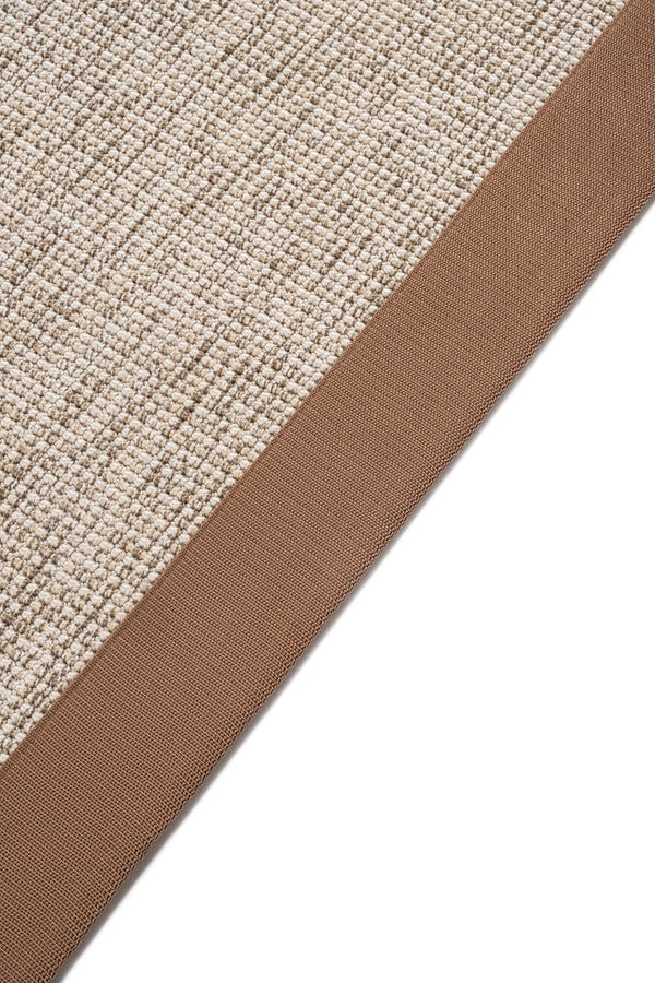Judy JD01 Cream Pamuk Bordür 05 Light Brown Salon Koridor Mutfak Sisal Halı görsel 5