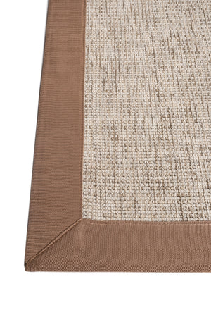 Judy JD01 Cream Pamuk Bordür 05 Light Brown Salon Koridor Mutfak Sisal Halı görsel 4