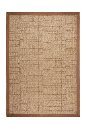 Look LK03 Jut Pamuk Bordür 04 Dark Beige Salon Koridor Mutfak Sisal Halı görsel 2