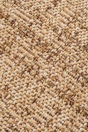 Look LK03 Jut Pamuk Bordür 04 Dark Beige Salon Koridor Mutfak Sisal Halı görsel 5