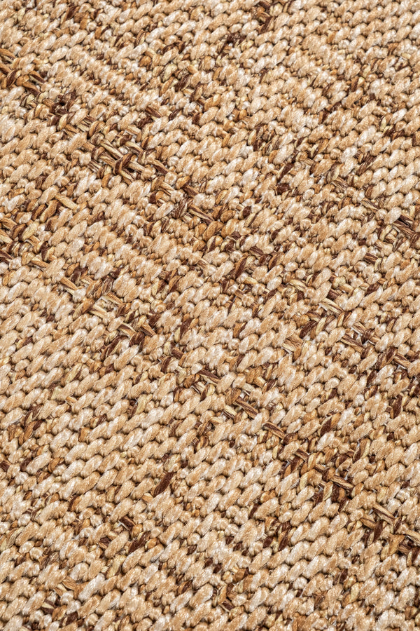 Look LK03 Jut Pamuk Bordür 04 Dark Beige Salon Koridor Mutfak Sisal Halı görsel 5
