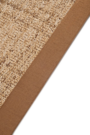 Look LK03 Jut Pamuk Bordür 04 Dark Beige Salon Koridor Mutfak Sisal Halı görsel 6
