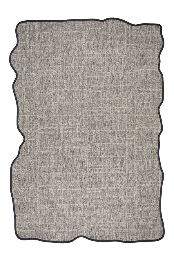 Canvas 4 Look LK02 Grey Pamuk Bordür 10 Black Amorf Sisal Halı görsel 2