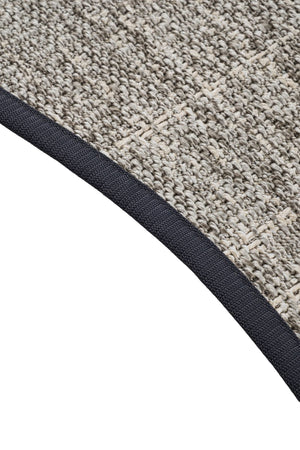 Canvas 4 Look LK02 Grey Pamuk Bordür 10 Black Amorf Sisal Halı görsel 5