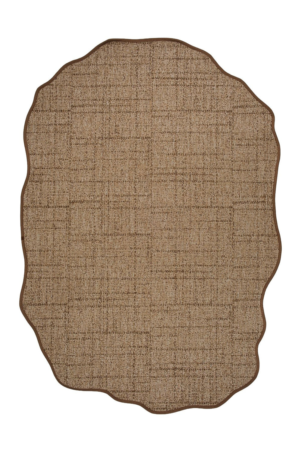 Canvas 1 Look LK03 Jut Pamuk Bordür 04 Dark Beige Amorf Sisal Halı görsel 1