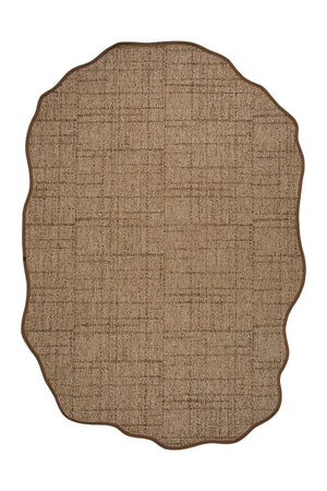 Canvas 1 Look LK03 Jut Pamuk Bordür 04 Dark Beige Amorf Sisal Halı görsel 2