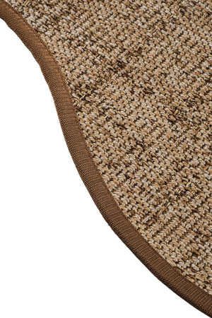 Canvas 1 Look LK03 Jut Pamuk Bordür 04 Dark Beige Amorf Sisal Halı görsel 5