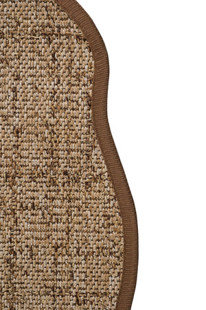 Canvas 1 Look LK03 Jut Pamuk Bordür 04 Dark Beige Amorf Sisal Halı görsel 6