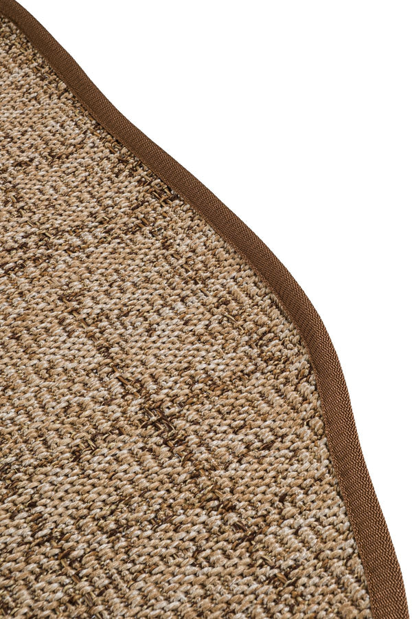 Canvas 1 Look LK03 Jut Pamuk Bordür 04 Dark Beige Amorf Sisal Halı görsel 7