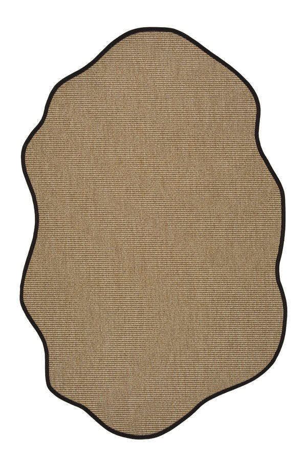 Canvas 2 Suit SU03 Jut Pamuk Bordür 10 Black Amorf Sisal Halı görsel 2