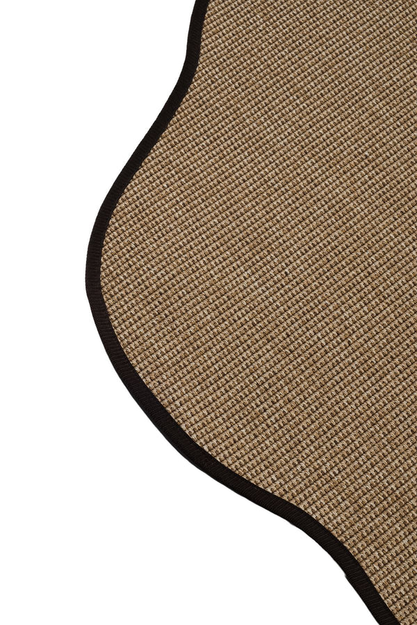 Canvas 2 Suit SU03 Jut Pamuk Bordür 10 Black Amorf Sisal Halı görsel 3
