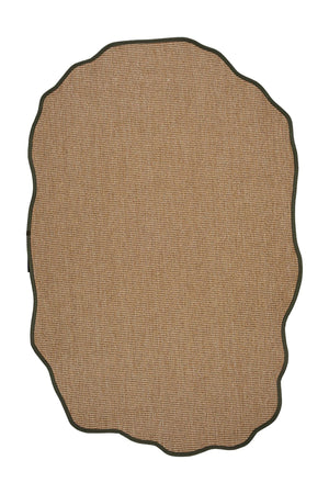 Canvas 1 Suit SU03 Jut Pamuk Bordür 03 Green Amorf Sisal Halı görsel 2