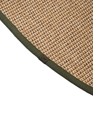 Canvas 1 Suit SU03 Jut Pamuk Bordür 03 Green Amorf Sisal Halı görsel 3