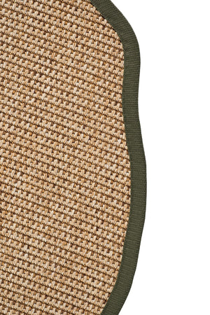 Canvas 1 Suit SU03 Jut Pamuk Bordür 03 Green Amorf Sisal Halı görsel 4