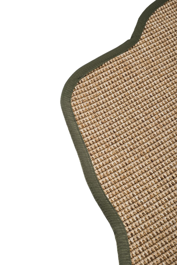 Canvas 1 Suit SU03 Jut Pamuk Bordür 03 Green Amorf Sisal Halı görsel 5
