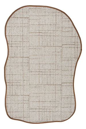 Canvas 3 Look LK01 Cream Pamuk Bordür 04 Dark Beige Amorf Sisal Halı görsel 2