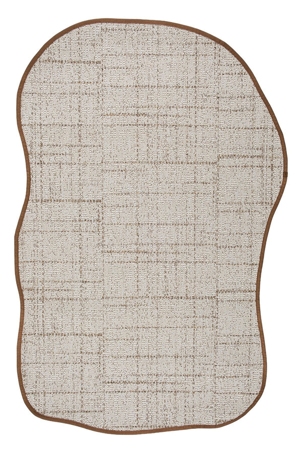 Canvas 3 Look LK01 Cream Pamuk Bordür 04 Dark Beige Amorf Sisal Halı görsel 2