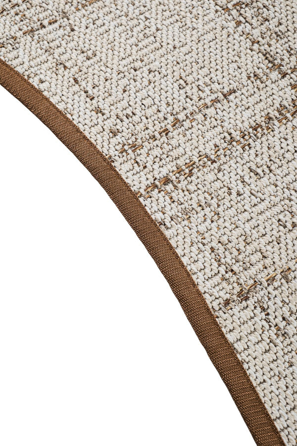 Canvas 3 Look LK01 Cream Pamuk Bordür 04 Dark Beige Amorf Sisal Halı görsel 4