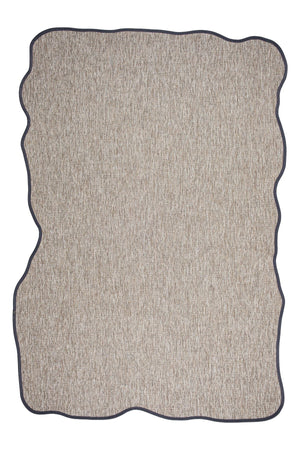 Canvas 4 Judy JD02 Natural Pamuk Bordür 08 Anthracite Amorf Sisal Halı görsel 2