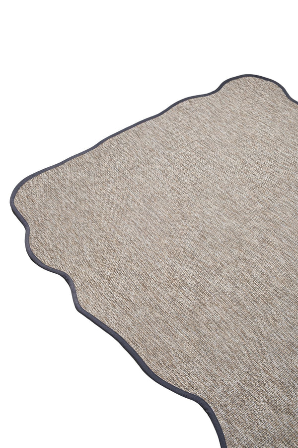 Canvas 4 Judy JD02 Natural Pamuk Bordür 08 Anthracite Amorf Sisal Halı görsel 5