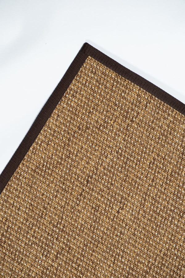 Suit SU05 Brown Biye 06 Dark Brown Doğal Sisal Halı görsel 3