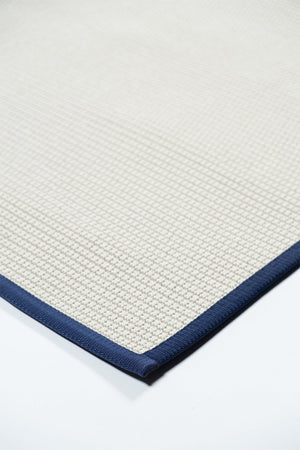 Suit SU01 Cream Biye 09 Navy Doğal Sisal Halı görsel 6