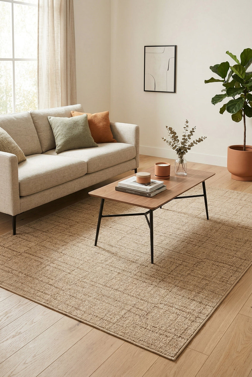 Look LK 03 Jut Salon Koridor Mutfak Sisal Halı görsel 1