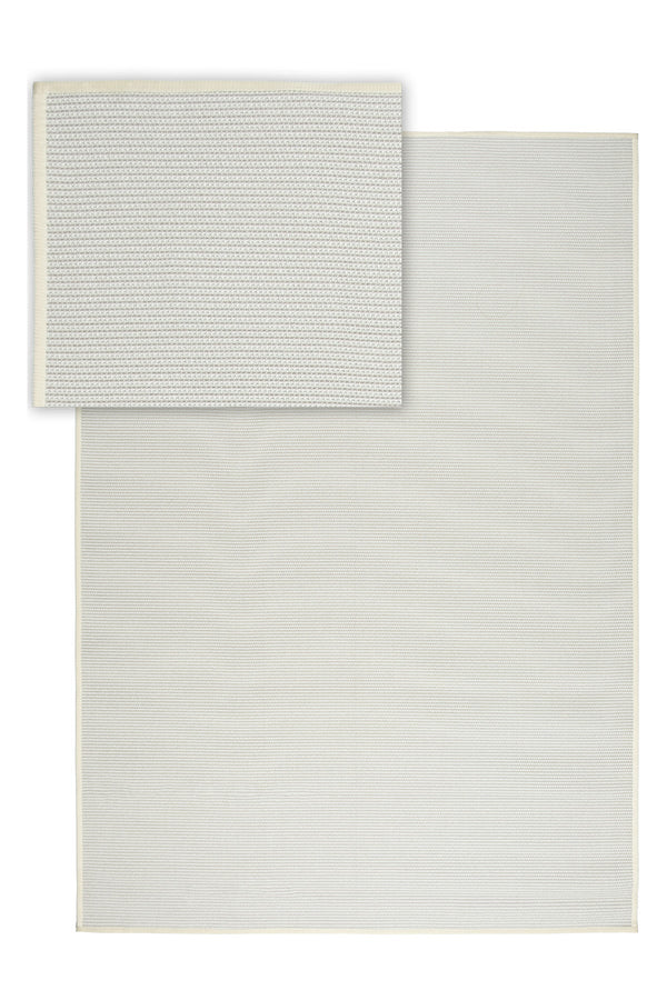 Suit SU01 Cream Biye 01 White Doğal Sisal Halı görsel 2