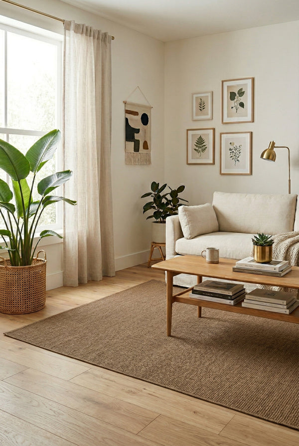 Suit 05 Brown Doğal Sisal Halı görsel 1